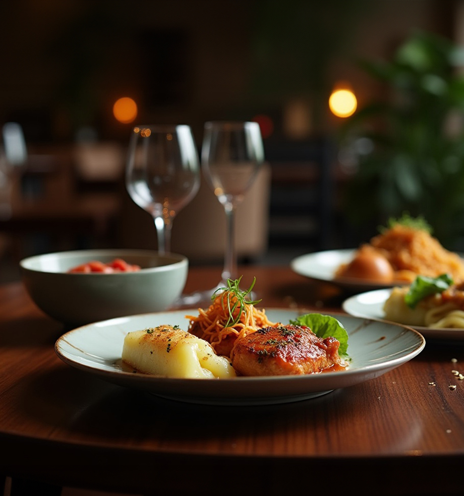Steakhaus Monte Grande – Servierter Teller mit Steakgericht
